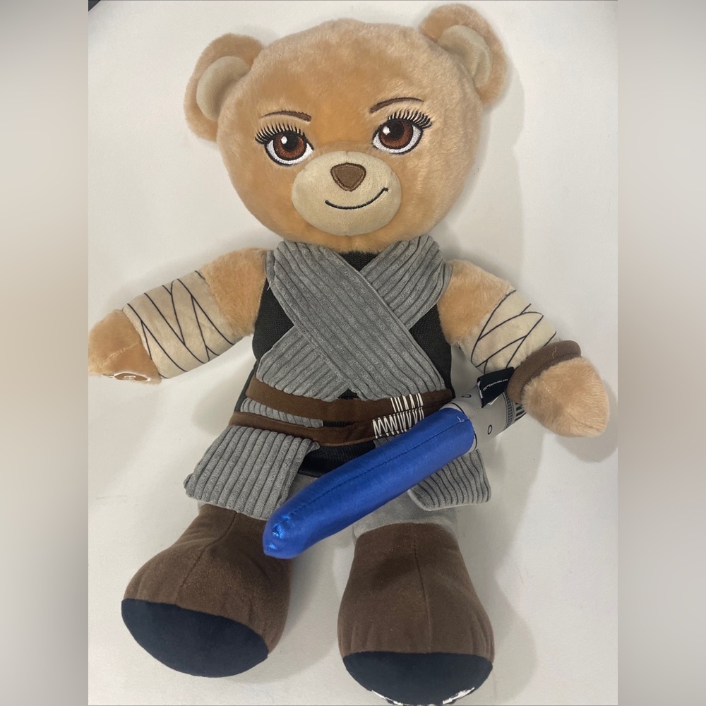 Disney Star Wars Rey Build A Bear BAB W/ Light Up Light Saber Sounds Plush